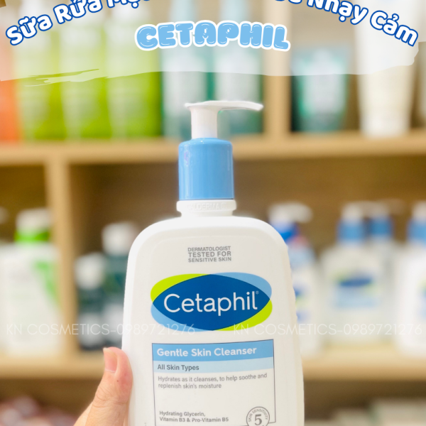 Sữa rửa mặt dịu lành cho da nhạy cảm CETAPHIL GENTLE SKIN CLEANSER 500ML