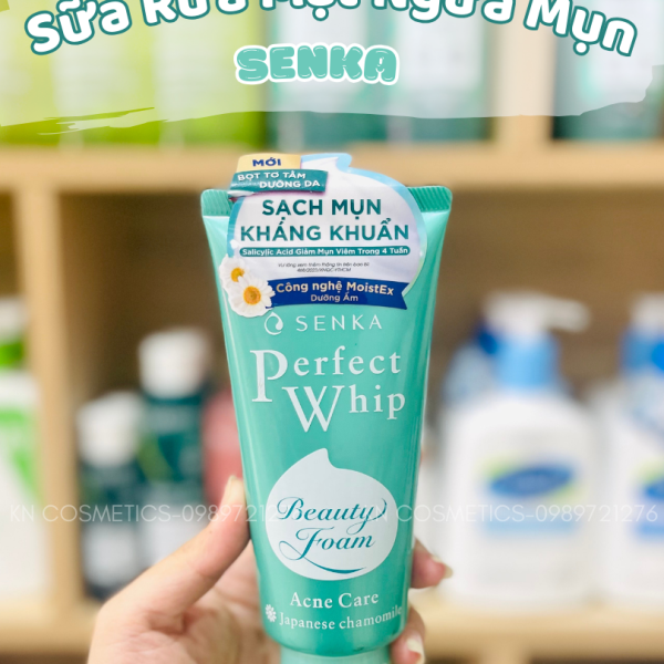 Sữa rửa mặt ngừa mụn SENKA PERFECT WHIP acne care 100g