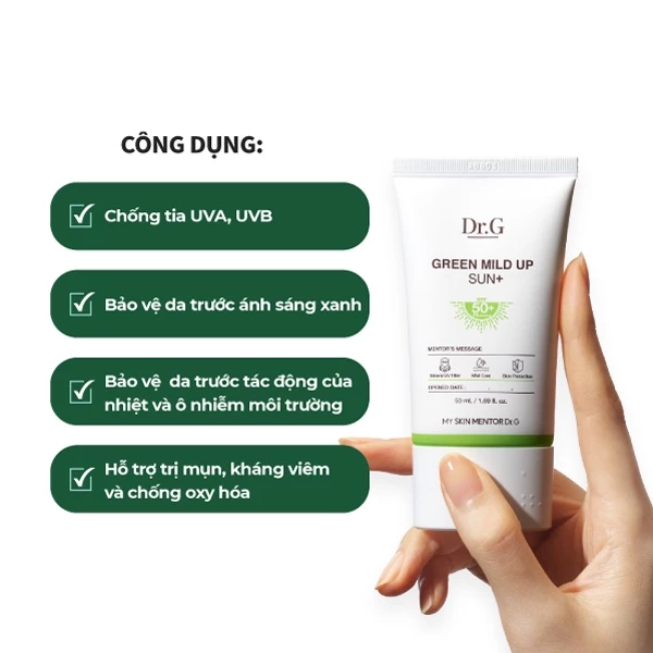 kem chống nắng dr.g vật lý