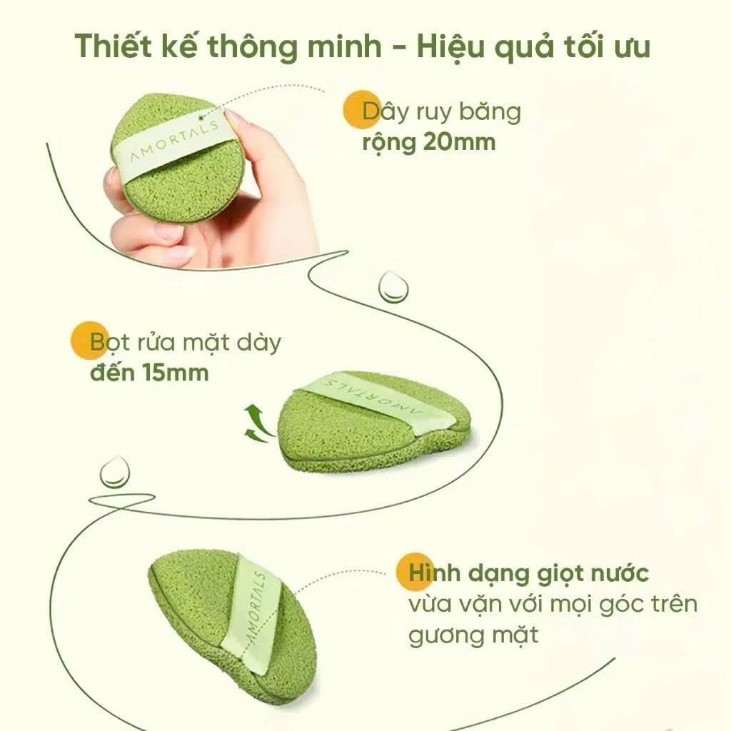 set 3 mút rửa mặt armo5
